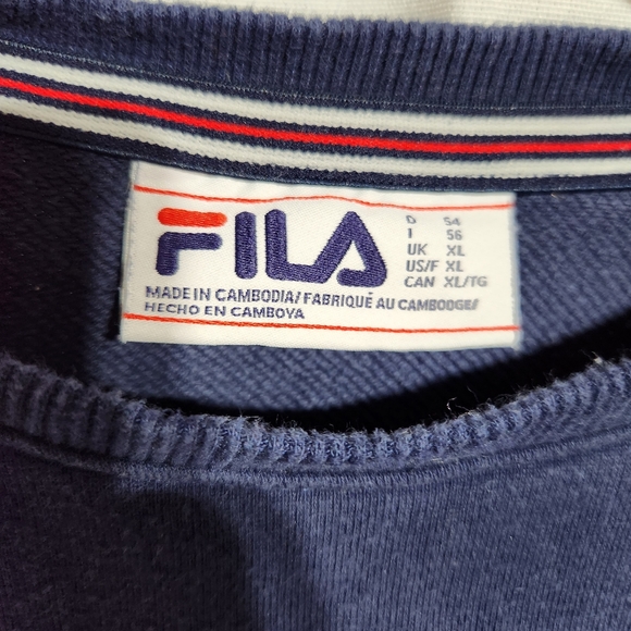 FILA Men's French Terry Crew Neck Pullover Sweatshirt Size XL - Picture 3 of 5